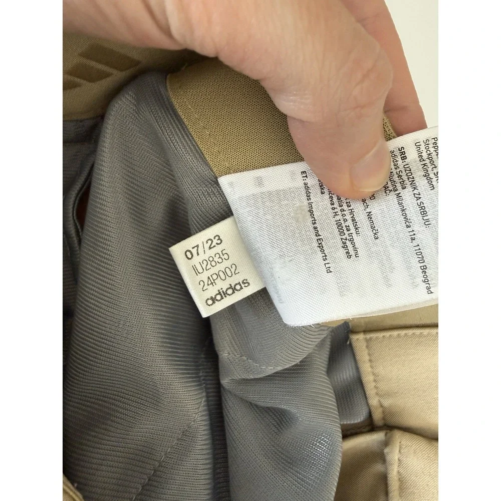 Adidas Mens Golf Pants 32x32 Beige Performance Stretch Tech
